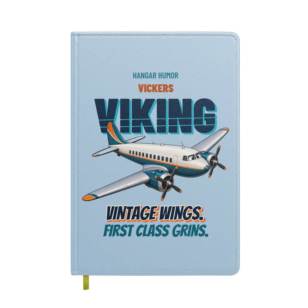 Vickers Viking 1B - Vintage wings. First class grins. design on light blue notebook