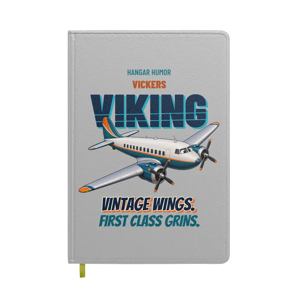 Vickers Viking 1B - Vintage wings. First class grins. design on light gray notebook