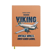 Thumbnail for Vickers Viking 1B - Vintage wings. First class grins. design on orange notebook