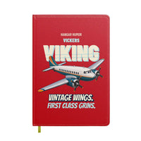 Thumbnail for Vickers Viking 1B - Vintage wings. First class grins. design on red notebook