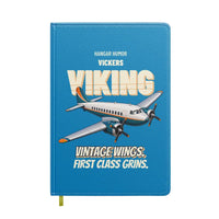 Thumbnail for Vickers Viking 1B - Vintage wings. First class grins. design on turquoise notebook