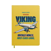 Thumbnail for Vickers Viking 1B - Vintage wings. First class grins. design on yellow notebook