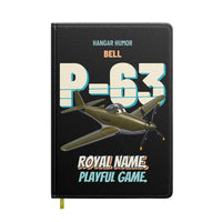 Thumbnail for Bell P-63A Kingcobra - Royal name. Playful game. design on black notebook