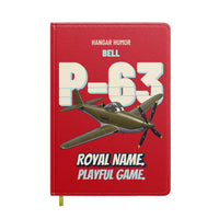 Thumbnail for Bell P-63A Kingcobra - Royal name. Playful game. design on red notebook