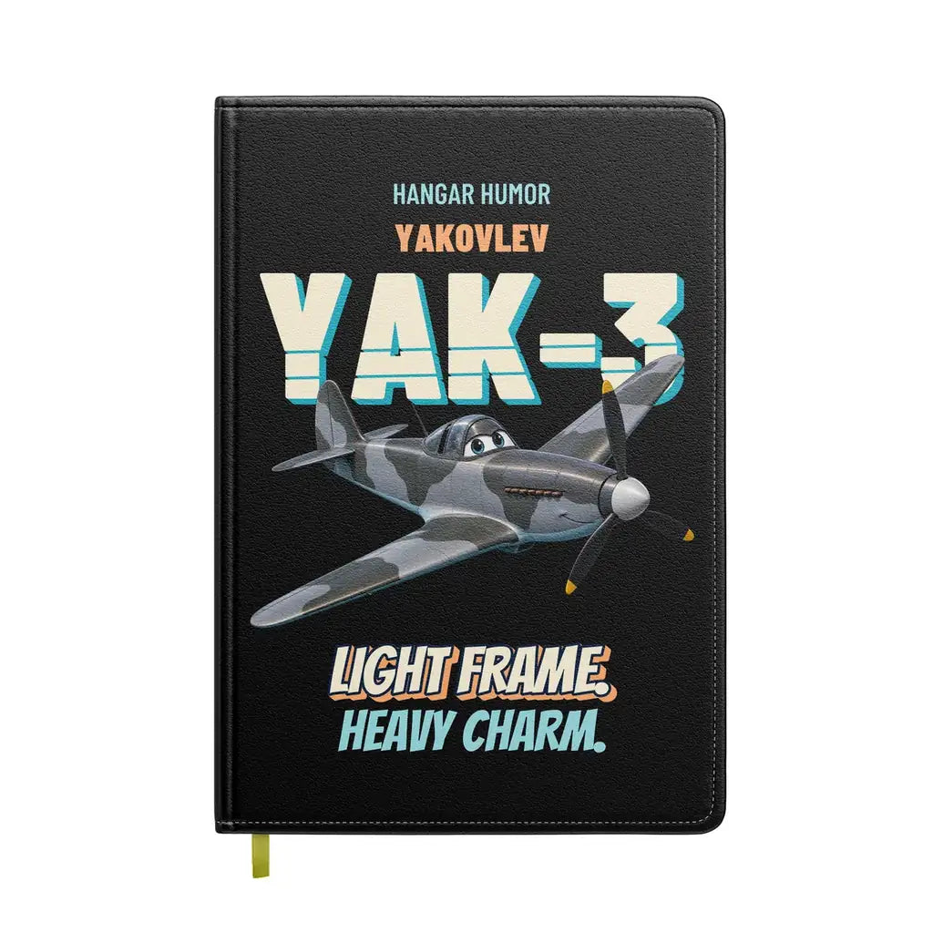 Yakovlev Yak-3 - Light frame. Heavy charm. design on black notebook