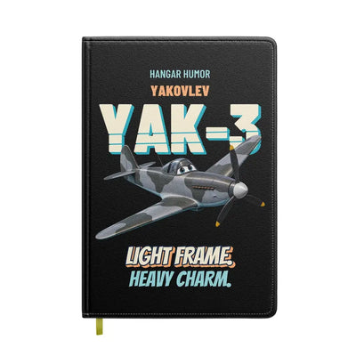 Yakovlev Yak-3 - Light frame. Heavy charm. design on black notebook