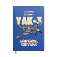Thumbnail for Yakovlev Yak-3 - Light frame. Heavy charm. design on blue notebook