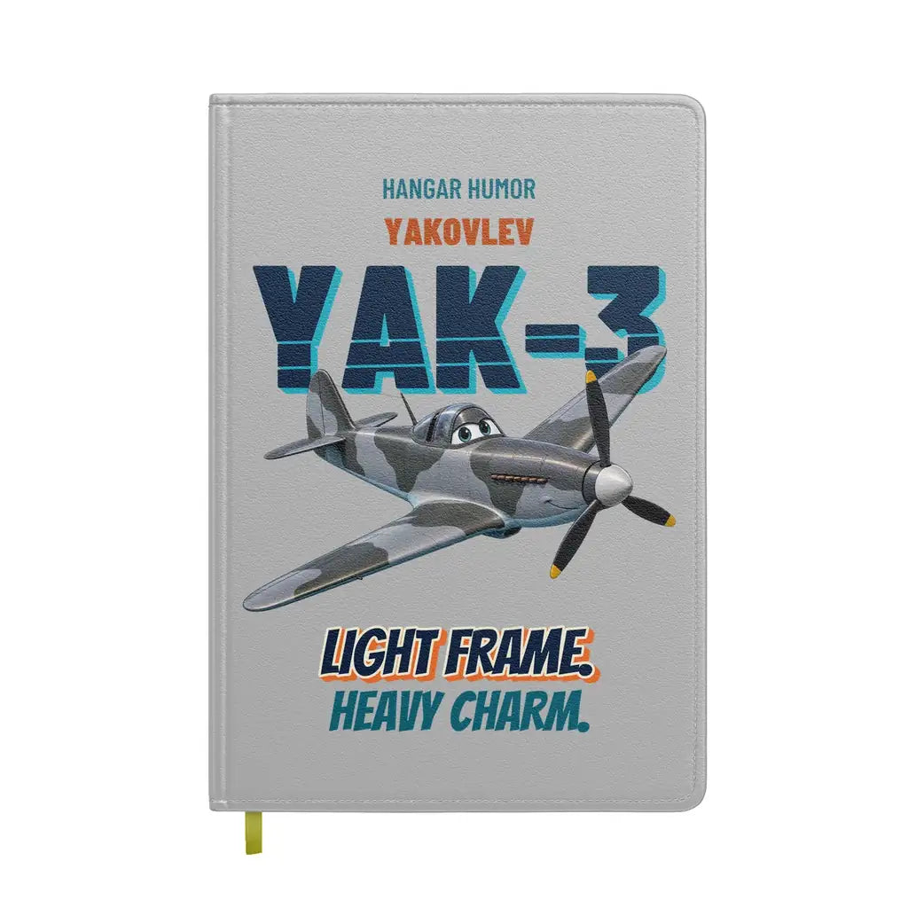 Yakovlev Yak-3 - Light frame. Heavy charm. design on light gray notebook