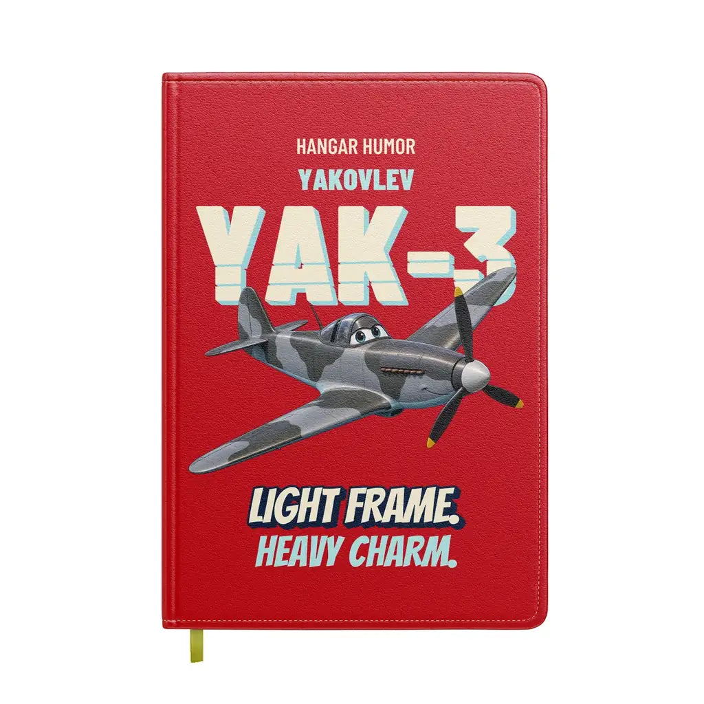 Yakovlev Yak-3 - Light frame. Heavy charm. design on red notebook