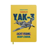 Thumbnail for Yakovlev Yak-3 - Light frame. Heavy charm. design on yellow notebook