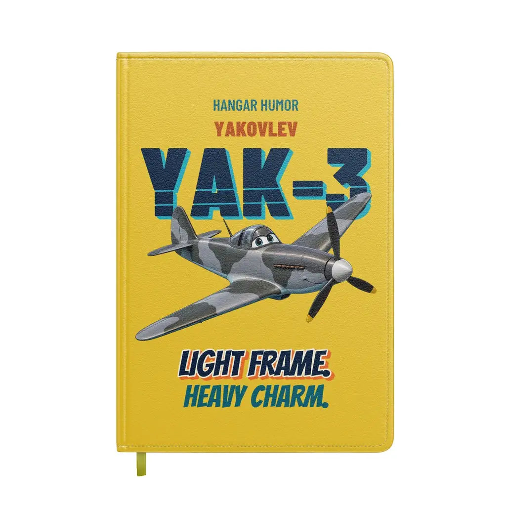 Yakovlev Yak-3 - Light frame. Heavy charm. design on yellow notebook