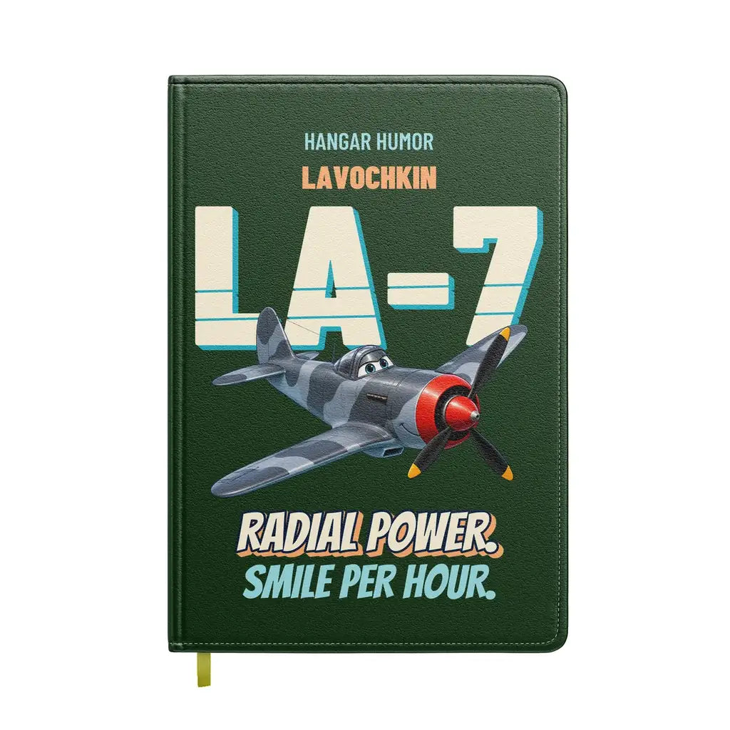 Lavochkin La-7 - Radial power. Smile per hour. design on dark green notebook