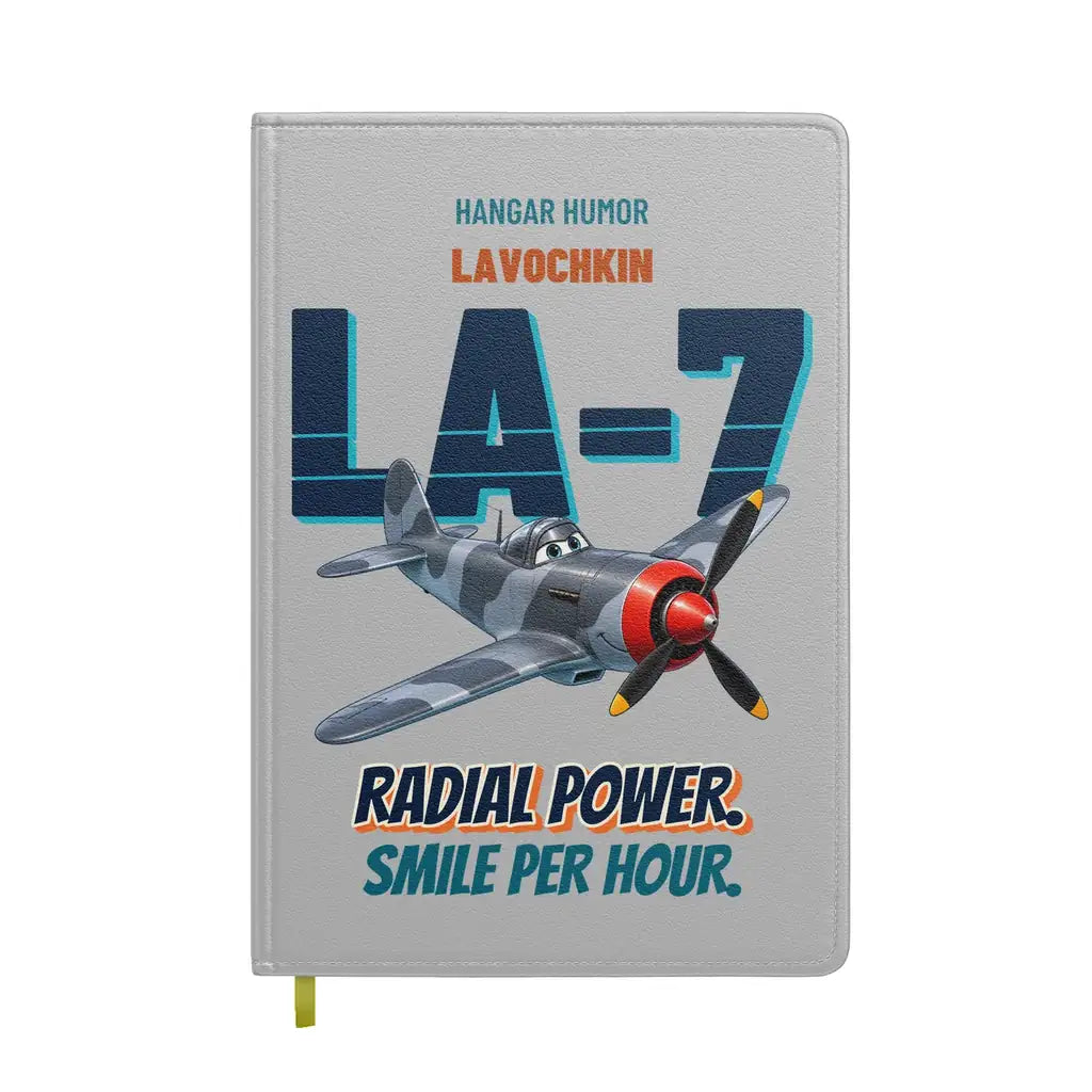 Lavochkin La-7 - Radial power. Smile per hour. design on light gray notebook