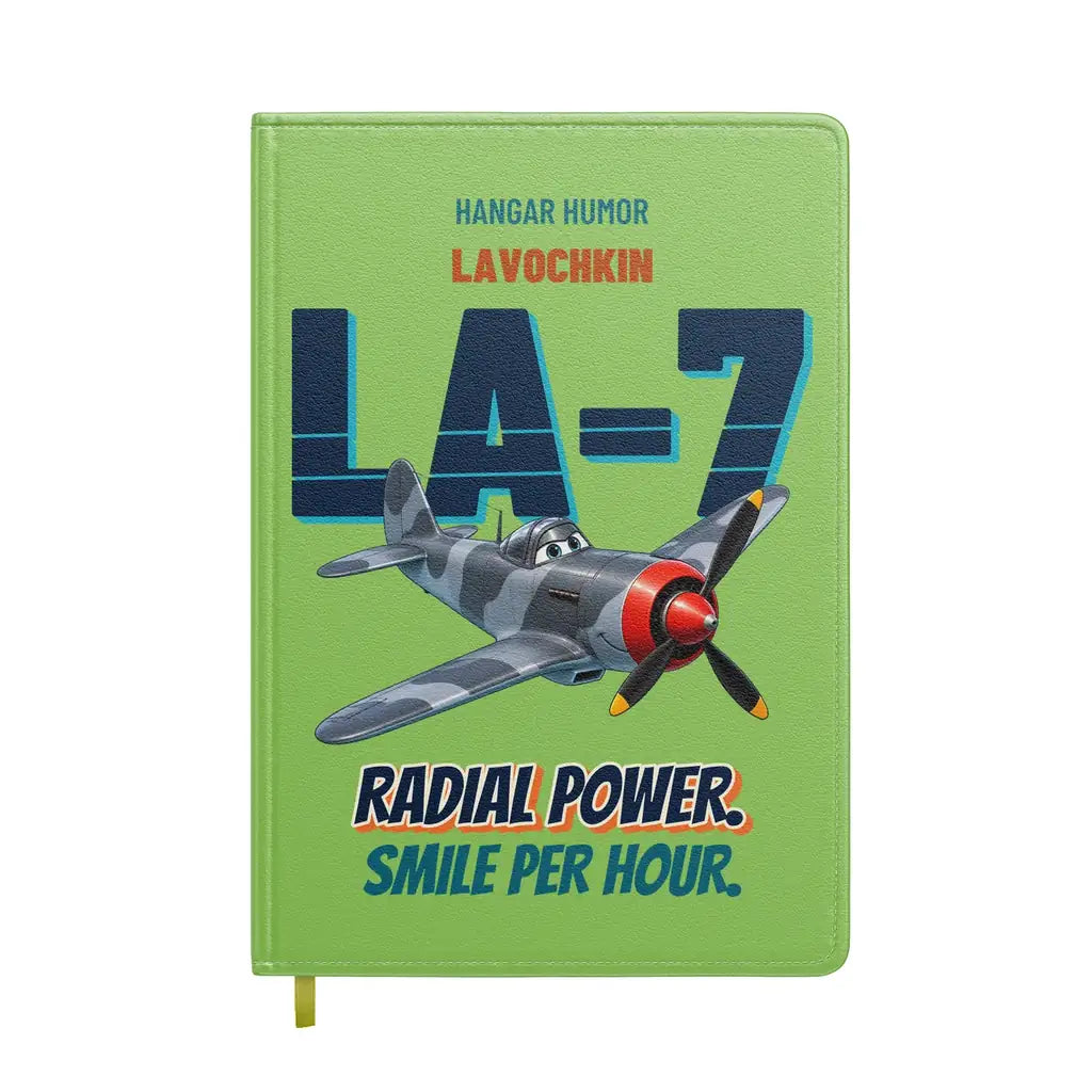 Lavochkin La-7 - Radial power. Smile per hour. design on light green notebook