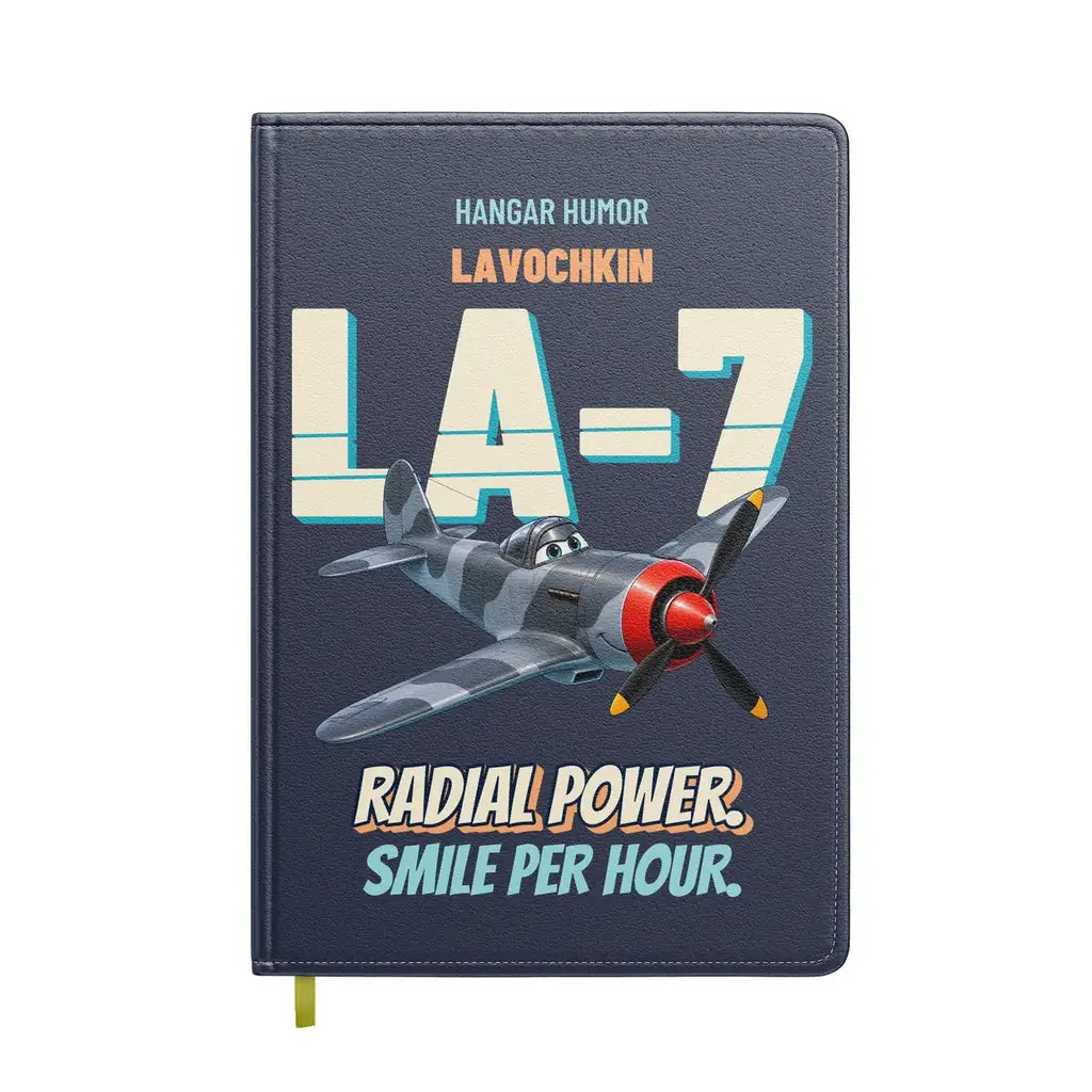 Lavochkin La-7 - Radial power. Smile per hour. design on navy blue notebook