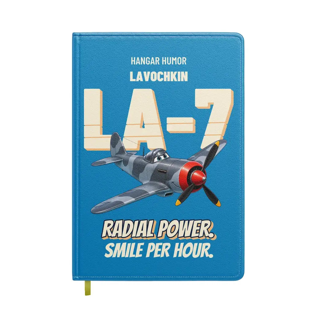 Lavochkin La-7 - Radial power. Smile per hour. design on turquoise notebook