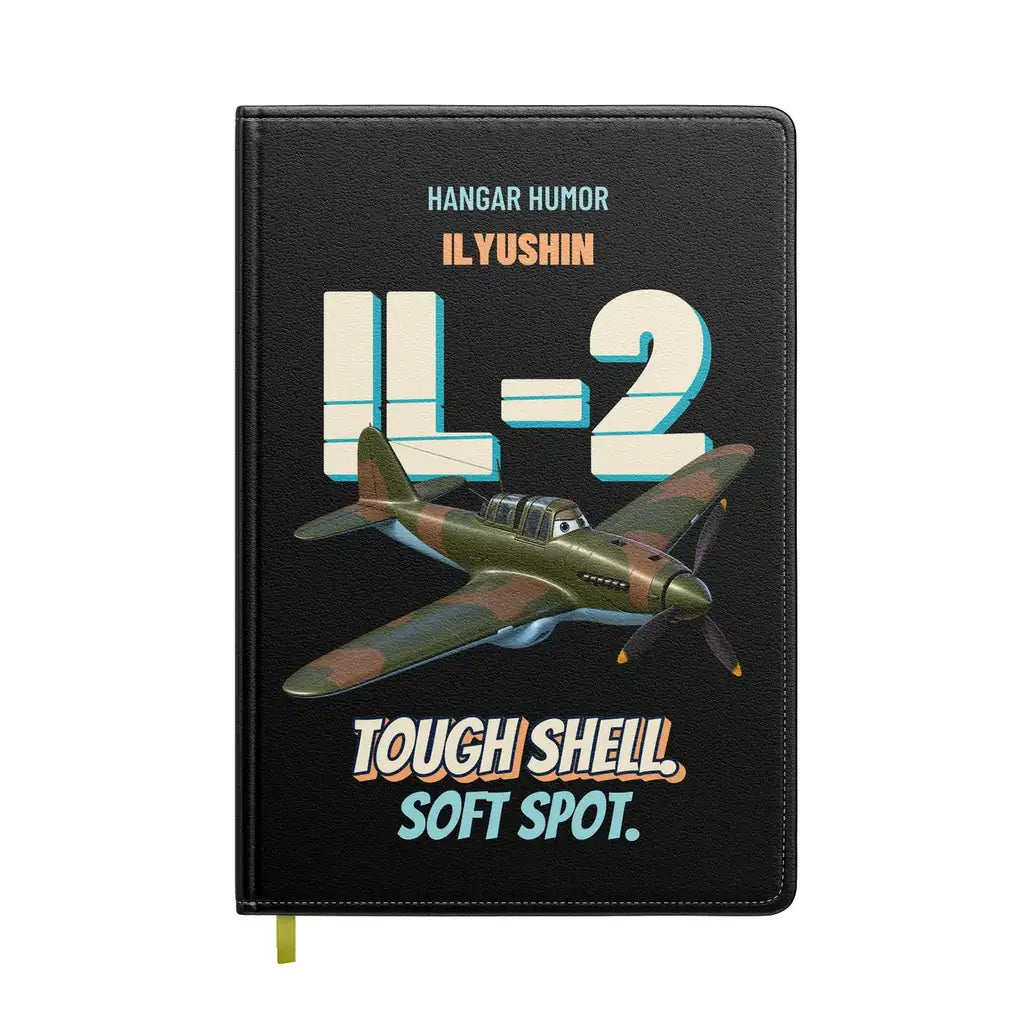 Ilyushin Il-2M3 - Tough shell. Soft spot. design on black notebook