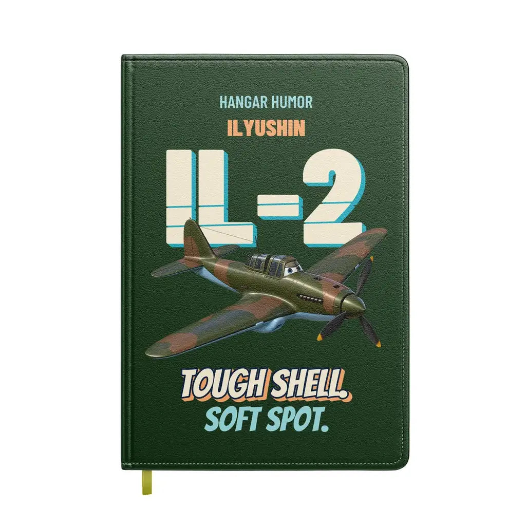 Ilyushin Il-2M3 - Tough shell. Soft spot. design on dark green notebook
