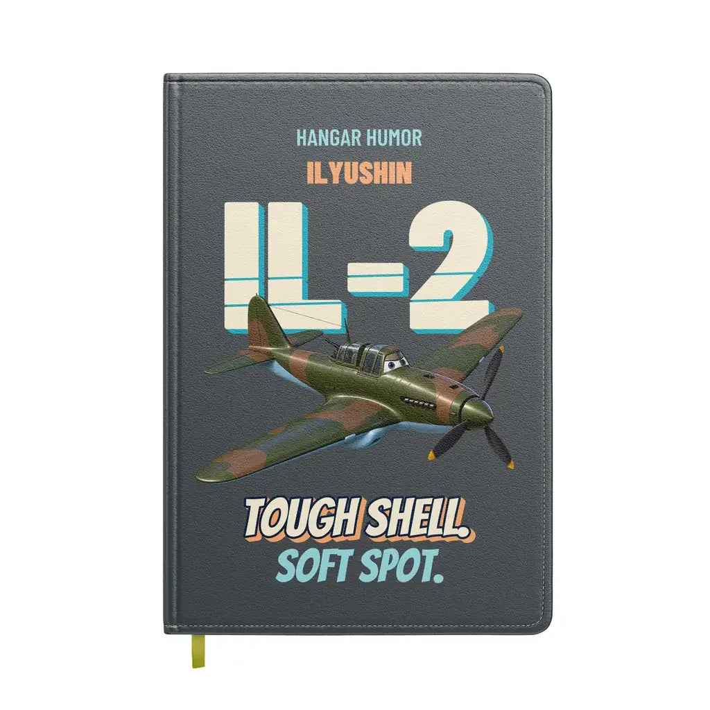 Ilyushin Il-2M3 - Tough shell. Soft spot. design on gray notebook