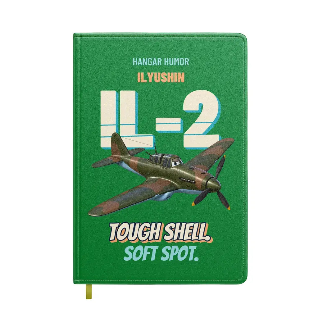 Ilyushin Il-2M3 - Tough shell. Soft spot. design on green notebook