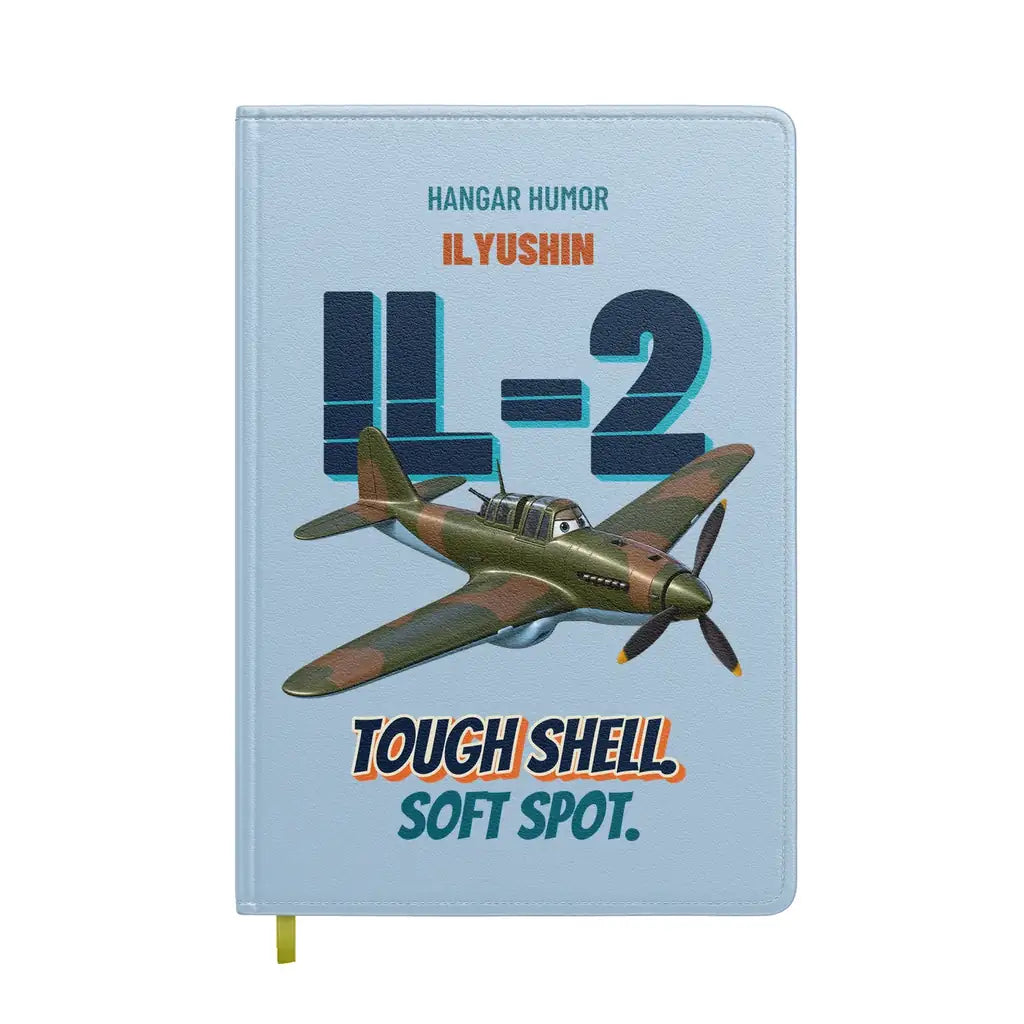 Ilyushin Il-2M3 - Tough shell. Soft spot. design on light blue notebook
