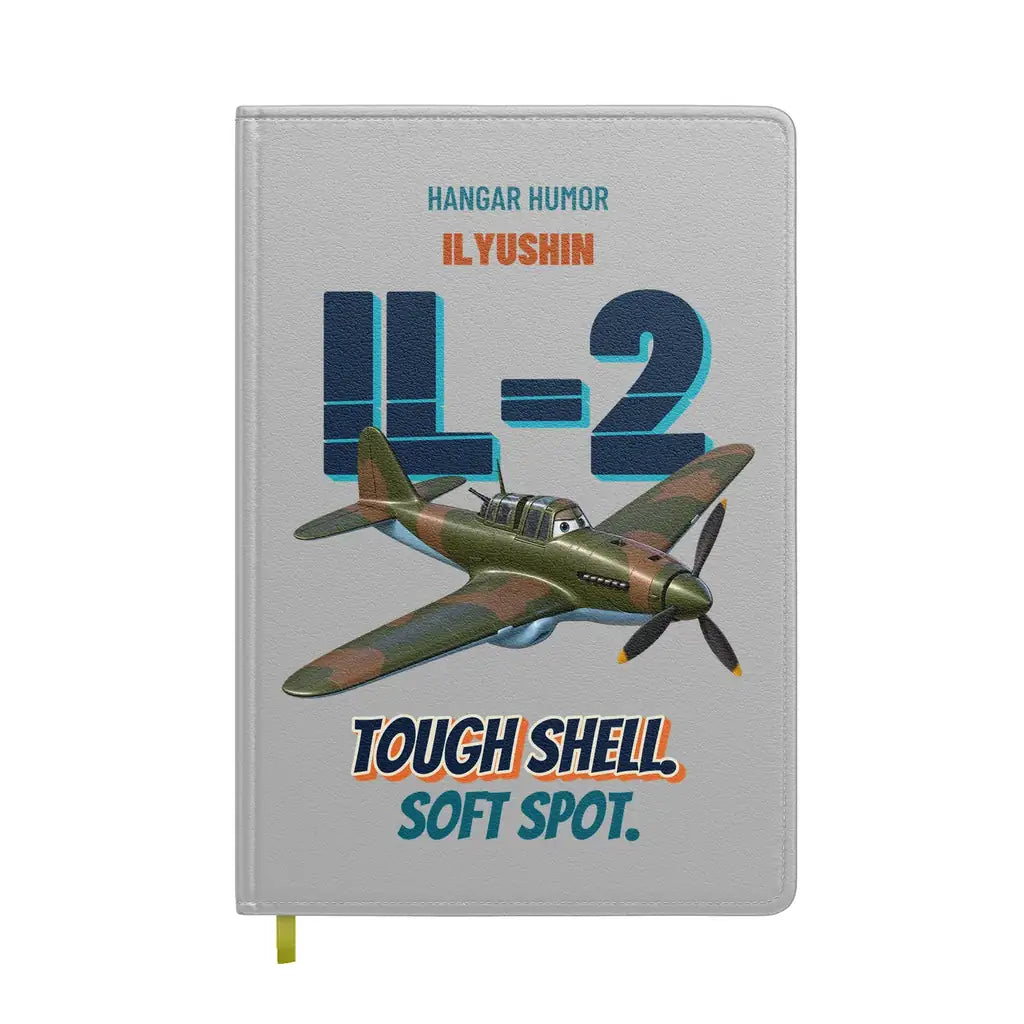 Ilyushin Il-2M3 - Tough shell. Soft spot. design on light gray notebook