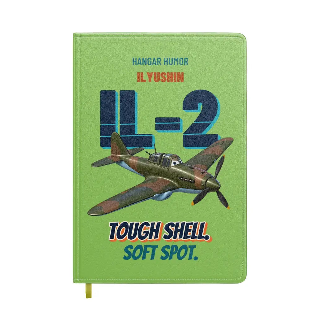 Ilyushin Il-2M3 - Tough shell. Soft spot. design on light green notebook