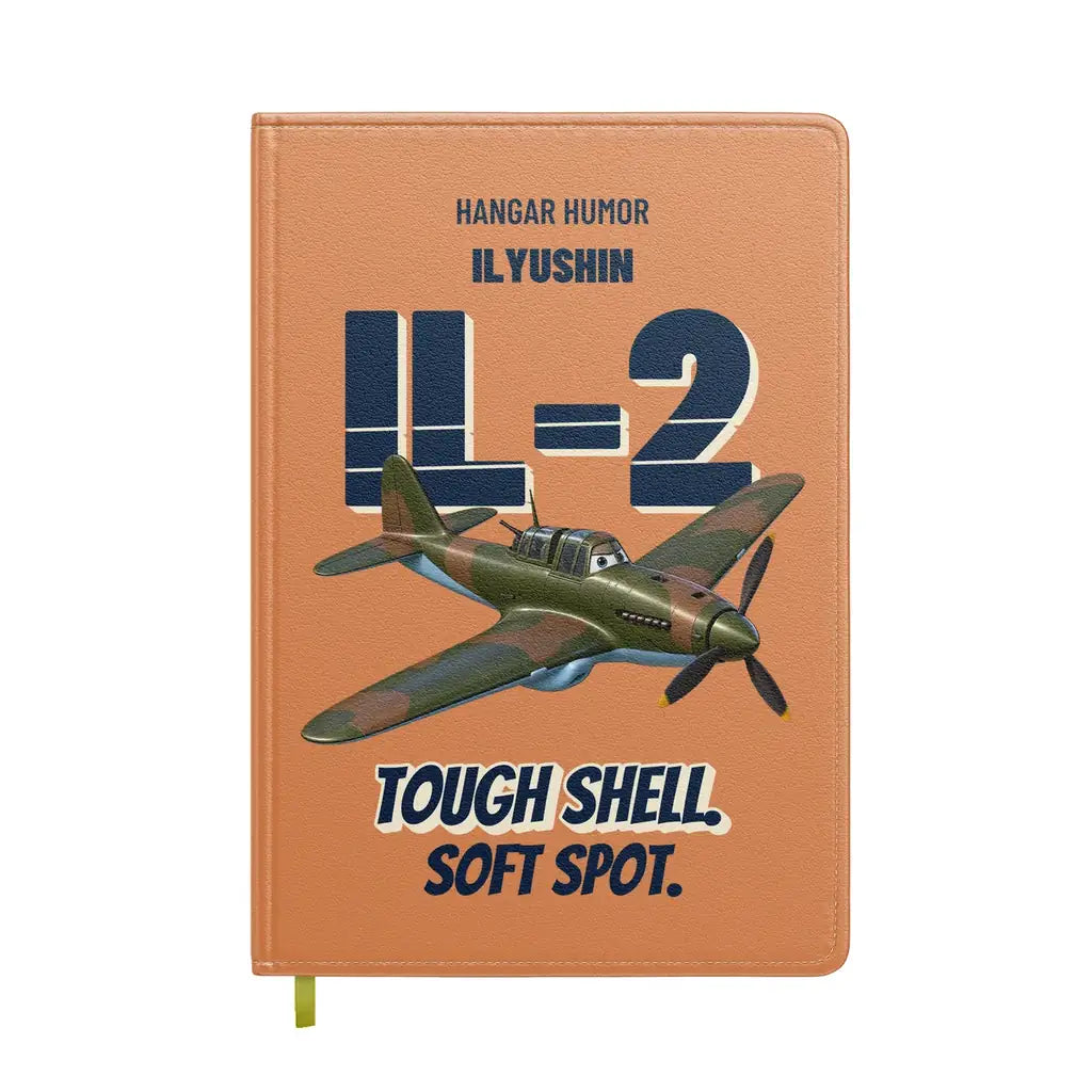 Ilyushin Il-2M3 - Tough shell. Soft spot. design on orange notebook