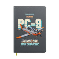Thumbnail for Pilatus PC-9M - Training day. Main character. design on gray notebook