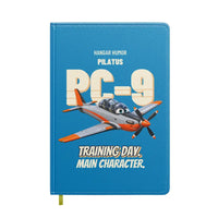 Thumbnail for Pilatus PC-9M - Training day. Main character. design on turquoise notebook