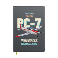 Thumbnail for Pilatus PC-7 - Three blades. Endless grins. design on gray notebook