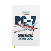 Thumbnail for Pilatus PC-7 - Three blades. Endless grins. design on white notebook