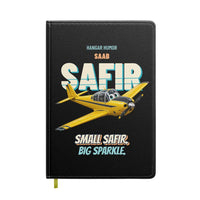 Thumbnail for Saab 91D Safir - Small safir. Big sparkle. design on black notebook
