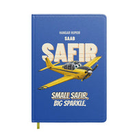 Thumbnail for Saab 91D Safir - Small safir. Big sparkle. design on blue notebook