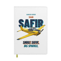 Thumbnail for Saab 91D Safir - Small safir. Big sparkle. design on white notebook