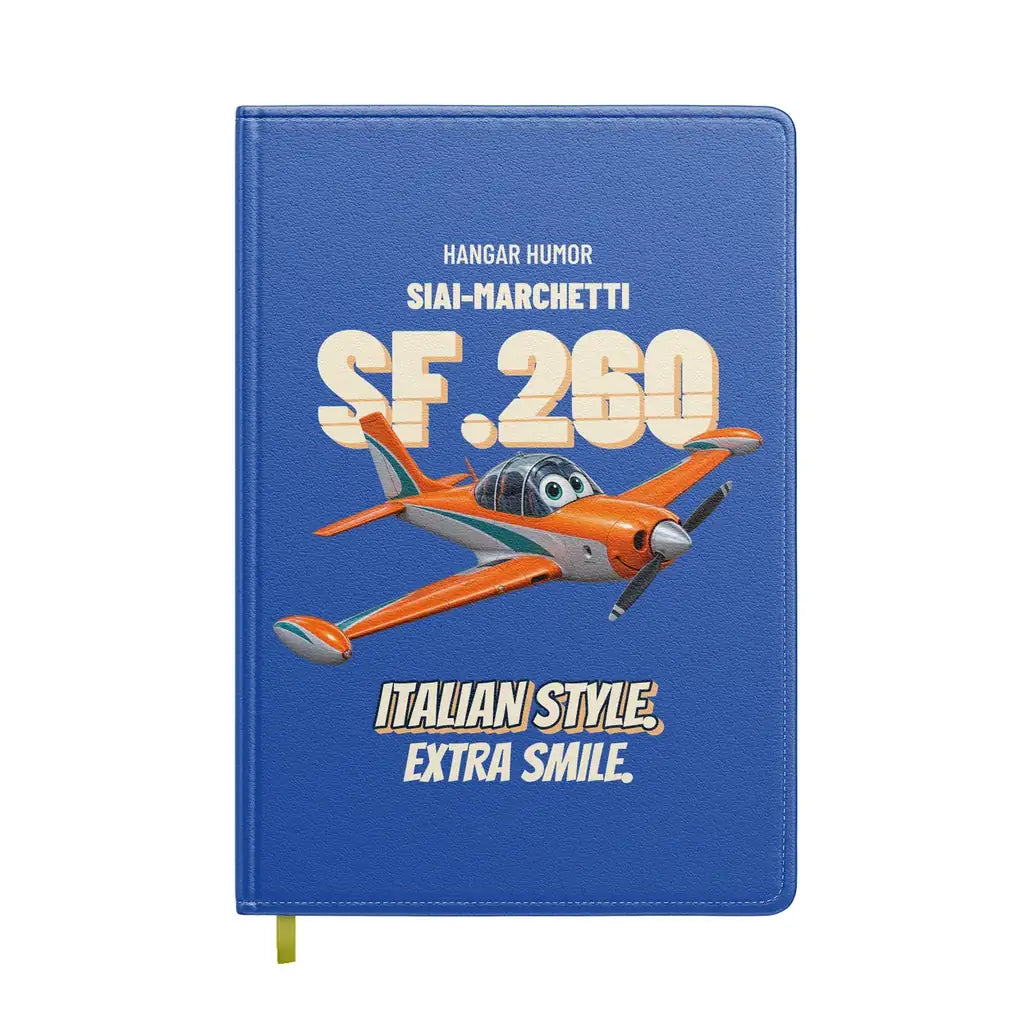 SIAI-Marchetti SF.260D - Italian style. Extra smile. design on blue notebook