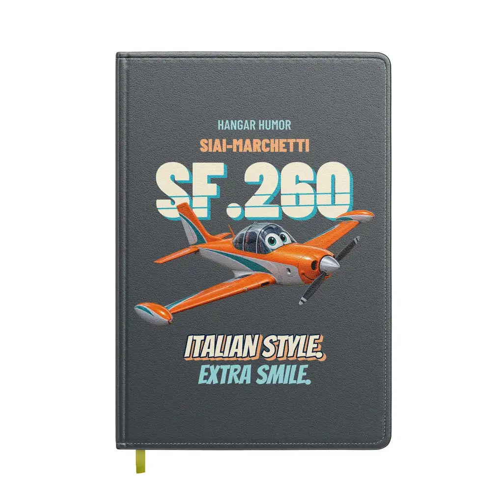 SIAI-Marchetti SF.260D - Italian style. Extra smile. design on gray notebook