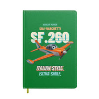 Thumbnail for SIAI-Marchetti SF.260D - Italian style. Extra smile. design on green notebook