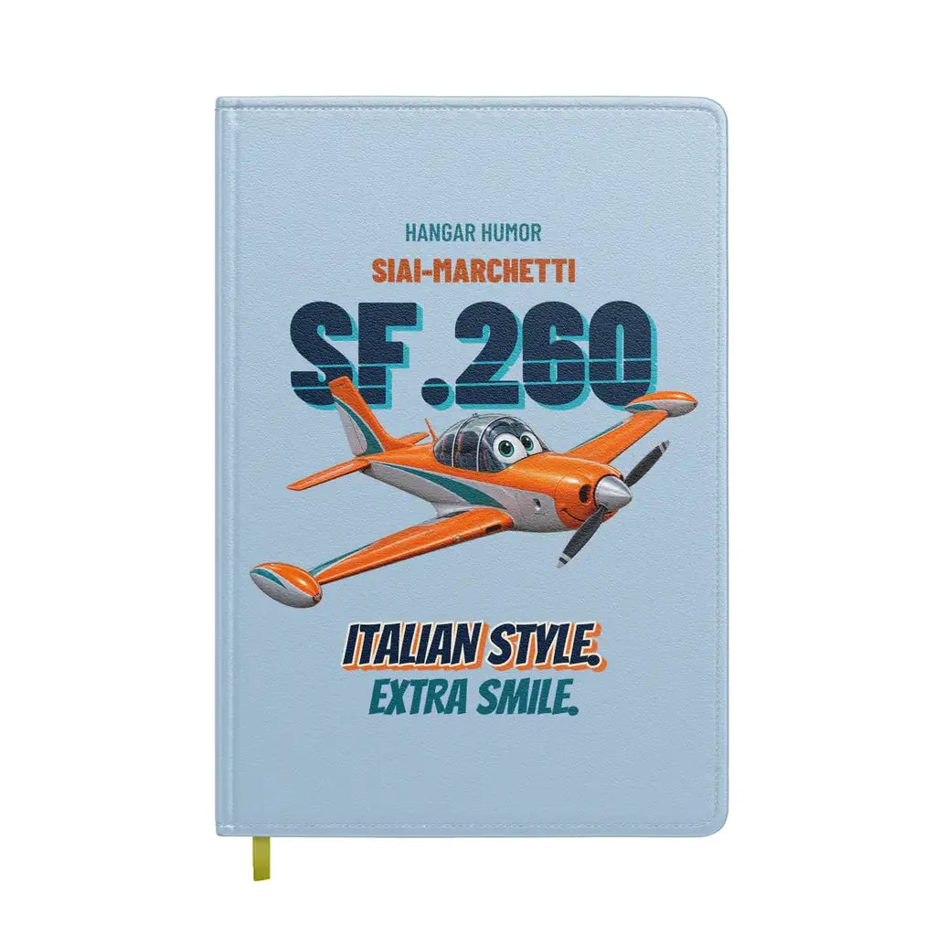 SIAI-Marchetti SF.260D - Italian style. Extra smile. design on light blue notebook