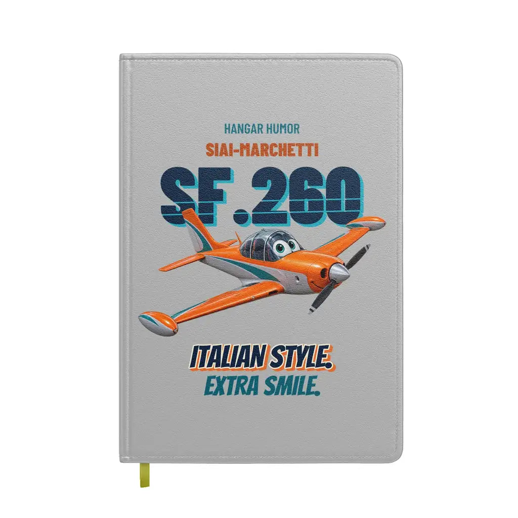SIAI-Marchetti SF.260D - Italian style. Extra smile. design on light gray notebook