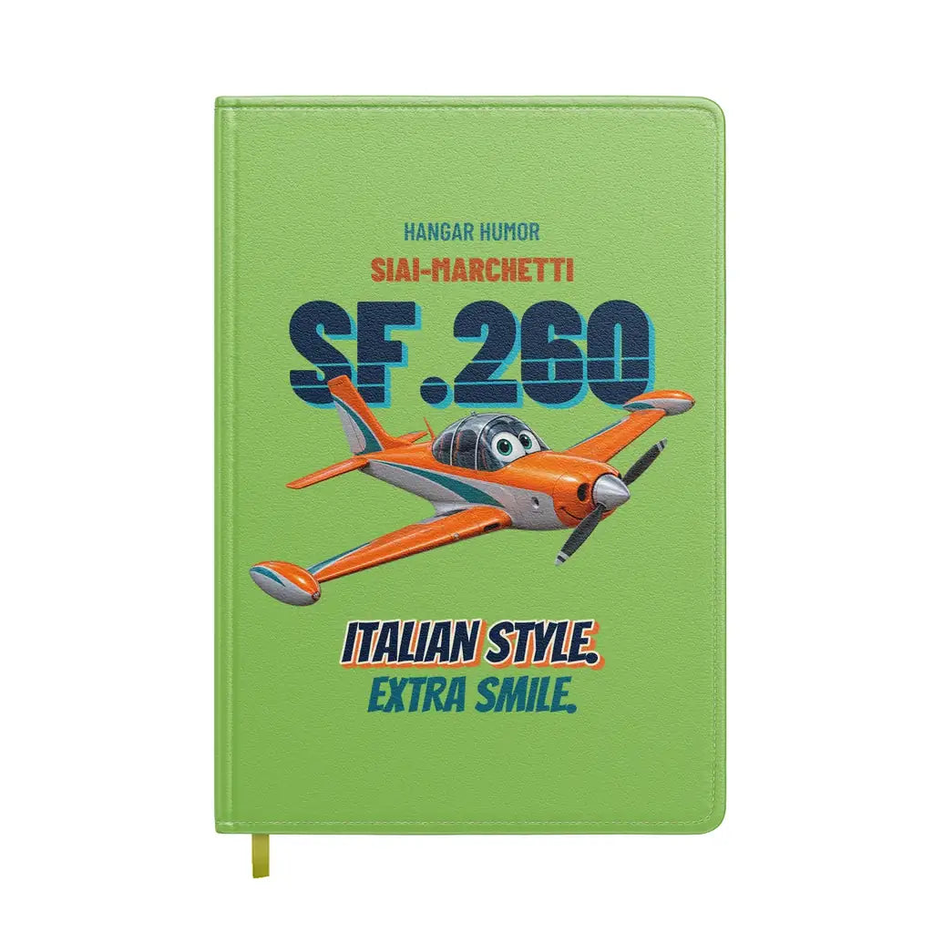 SIAI-Marchetti SF.260D - Italian style. Extra smile. design on light green notebook