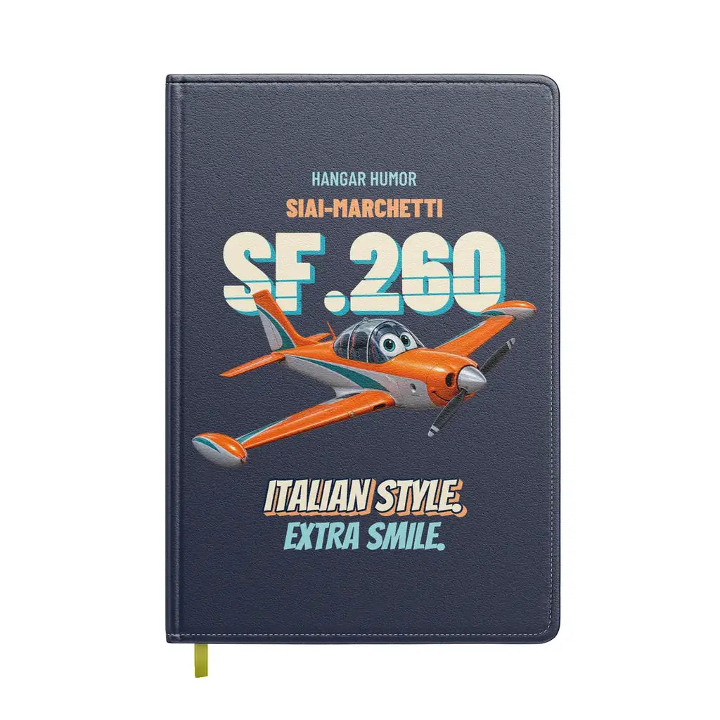 SIAI-Marchetti SF.260D - Italian style. Extra smile. design on navy blue notebook