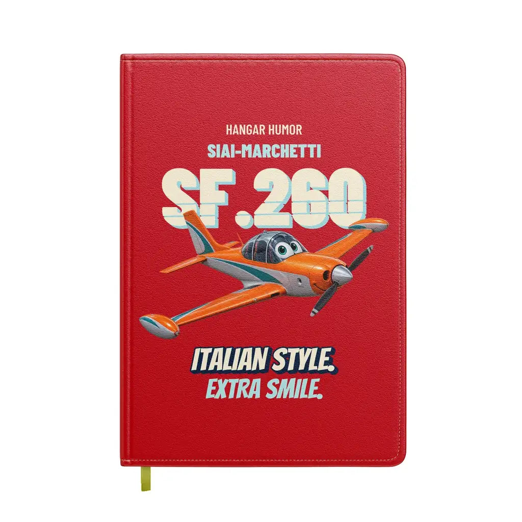 SIAI-Marchetti SF.260D - Italian style. Extra smile. design on red notebook