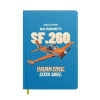 Thumbnail for SIAI-Marchetti SF.260D - Italian style. Extra smile. design on turquoise notebook