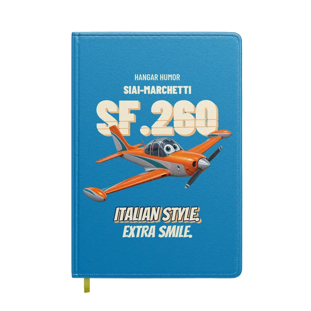 SIAI-Marchetti SF.260D - Italian style. Extra smile. design on turquoise notebook