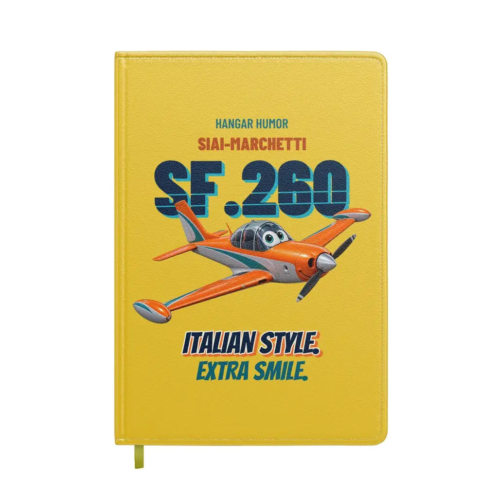 SIAI-Marchetti SF.260D - Italian style. Extra smile. design on yellow notebook