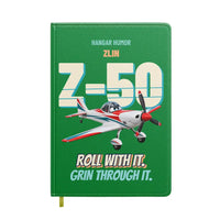 Thumbnail for Zlin Z-50LS - Roll with it. Grin through it. design on green notebook