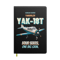 Thumbnail for Yakovlev Yak-18T - Four seats. One big grin. design on black notebook