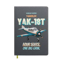 Thumbnail for Yakovlev Yak-18T - Four seats. One big grin. design on gray notebook