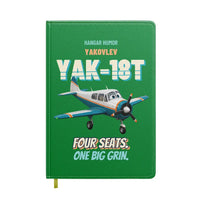 Thumbnail for Yakovlev Yak-18T - Four seats. One big grin. design on green notebook